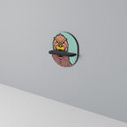 GODZILLA WELCOME Oval Art Shelf In Black Finish