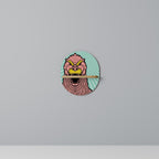 GODZILLA WELCOME Prateleira Oval Decorativa em Efeito Carvalho