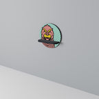 GODZILLA WELCOME Round Art Shelf In Black Finish