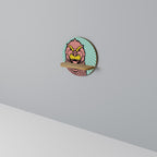 GODZILLA WELCOME Prateleira Redonda Decorativa em Efeito Carvalho