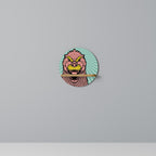 GODZILLA WELCOME Prateleira Redonda Decorativa em Efeito Carvalho