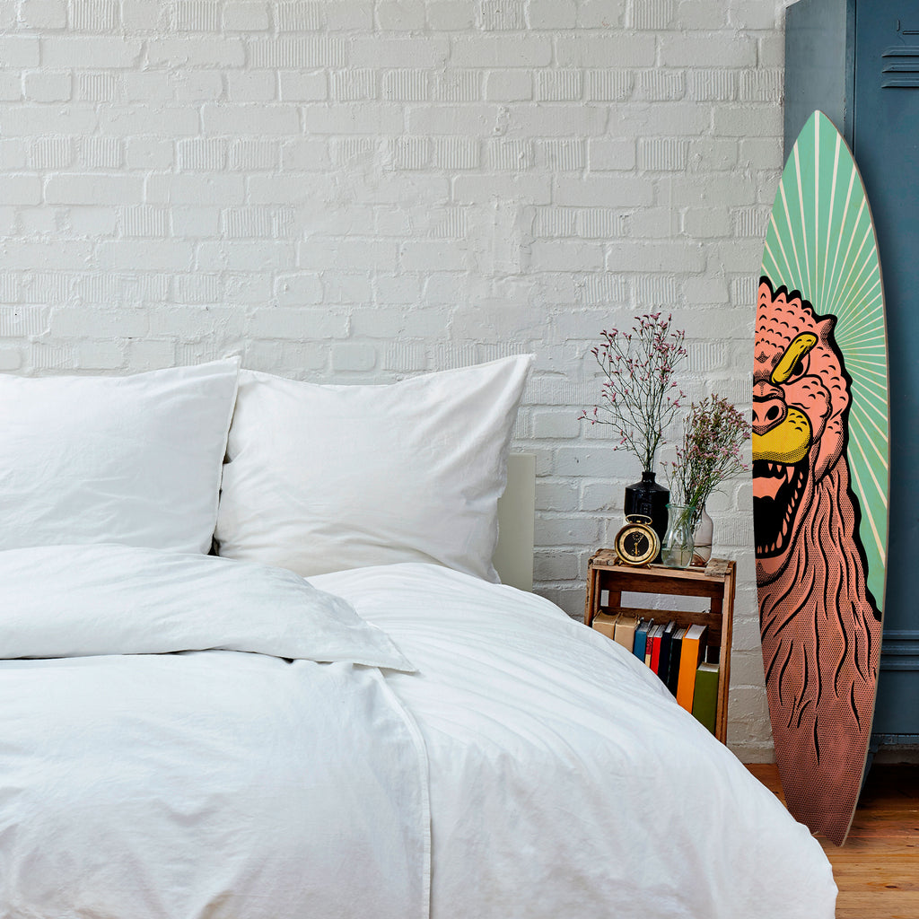 GODZILLA WELCOME Prancha de surf decorativa em contraplacado