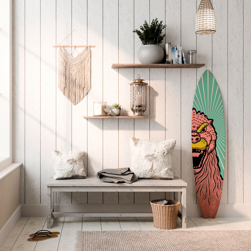 GODZILLA WELCOME Prancha de surf decorativa em contraplacado