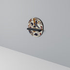 EMINENT HOOPOE Prateleira Oval Decorativa em Acabamento Preto