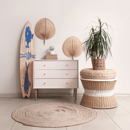 MARINE CREATURES Painel Decorativo Prancha de Surf