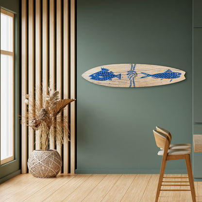 MARINE CREATURES Painel Decorativo Prancha de Surf