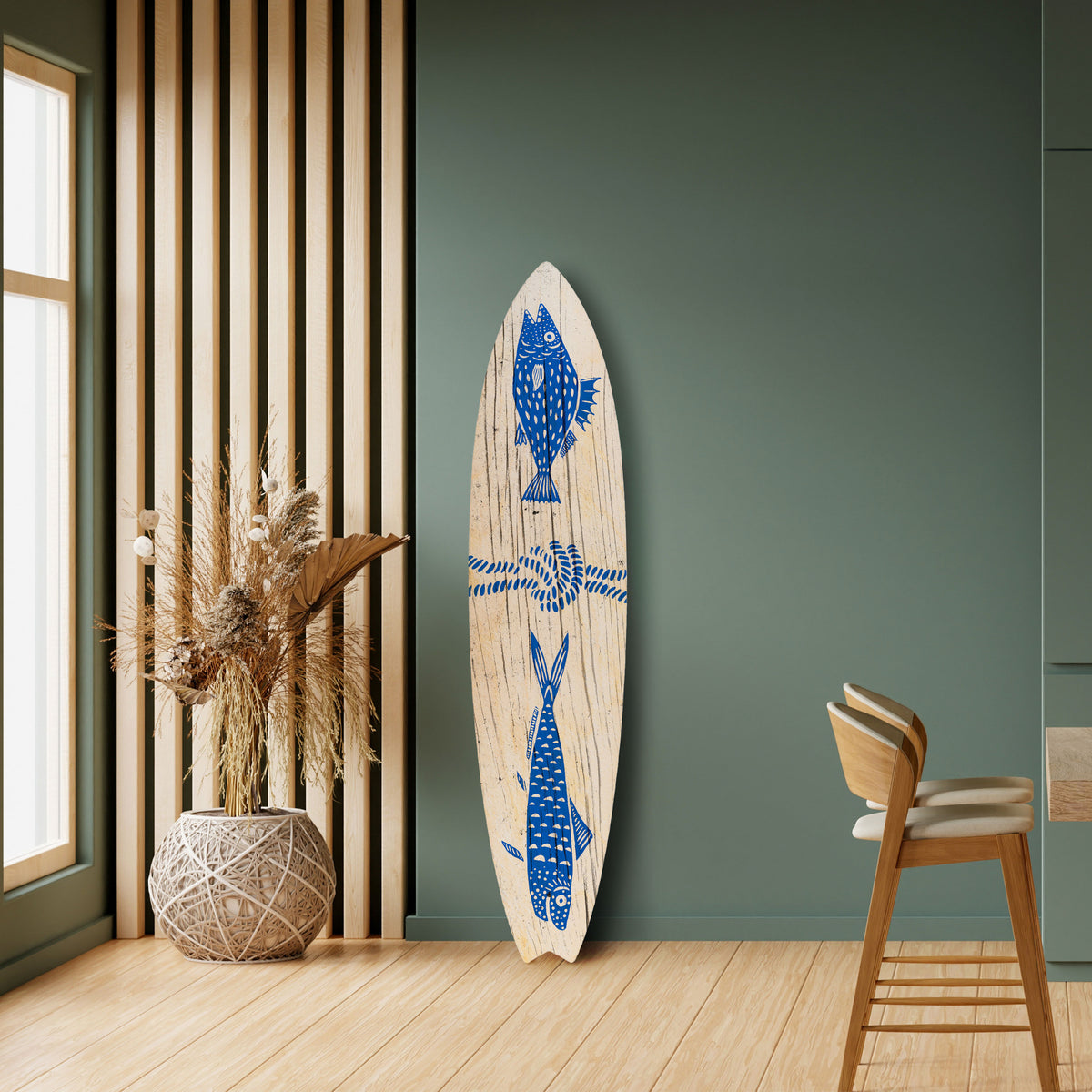 MARINE CREATURES Painel Decorativo Prancha de Surf