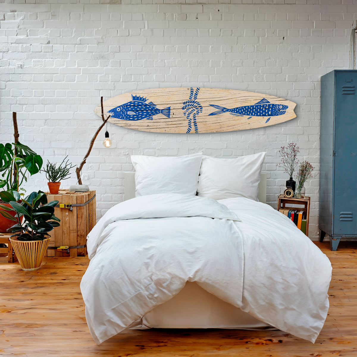 MARINE CREATURES Painel Decorativo Prancha de Surf
