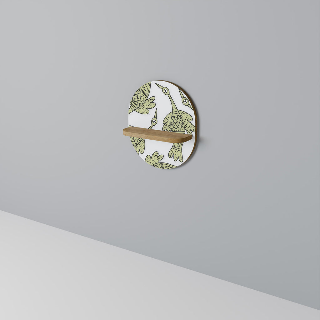 SEEDLING SONGBIRD Prateleira Oval Decorativa em Efeito Carvalho