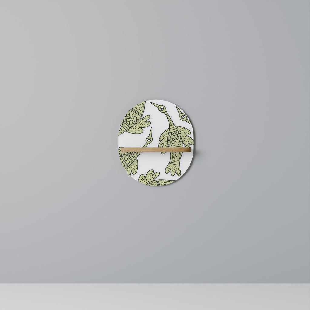 SEEDLING SONGBIRD Prateleira Oval Decorativa em Efeito Carvalho