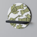 SEEDLING SONGBIRD Prateleira Redonda Decorativa em Acabamento Preto