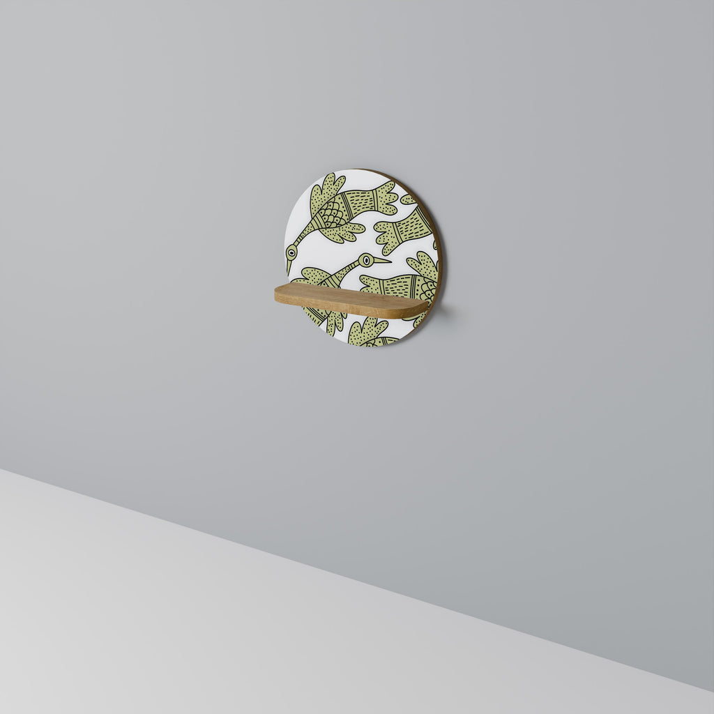 SEEDLING SONGBIRD Prateleira Redonda Decorativa em Efeito Carvalho