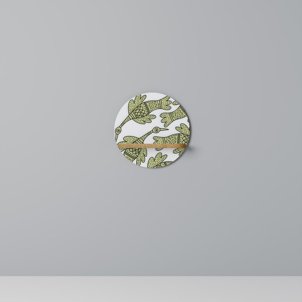 SEEDLING SONGBIRD Prateleira Redonda Decorativa em Efeito Carvalho