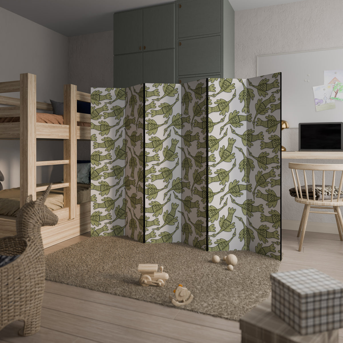 SEEDLING SONGBIRD 6-Panel Room Divider