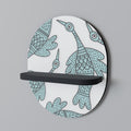 WATERSPOUT SONGIBIRD Prateleira Oval Decorativa em Acabamento Preto