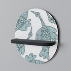 WATERSPOUT SONGIBIRD Prateleira Oval Decorativa em Acabamento Preto