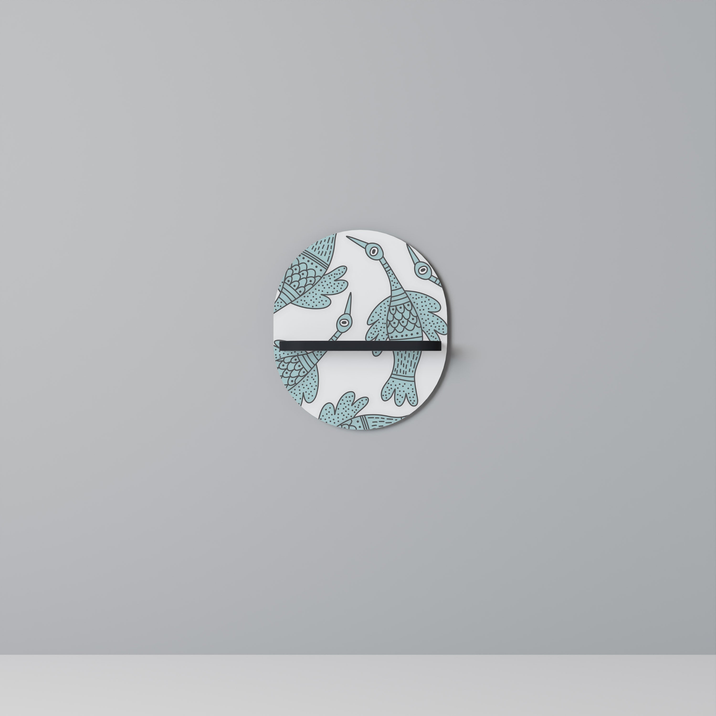 WATERSPOUT SONGIBIRD Prateleira Oval Decorativa em Acabamento Preto