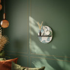 WATERSPOUT SONGIBIRD Prateleira Oval Decorativa em Acabamento Preto