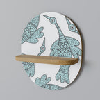 WATERSPOUT SONGIBIRD Prateleira Oval Decorativa em Efeito Carvalho
