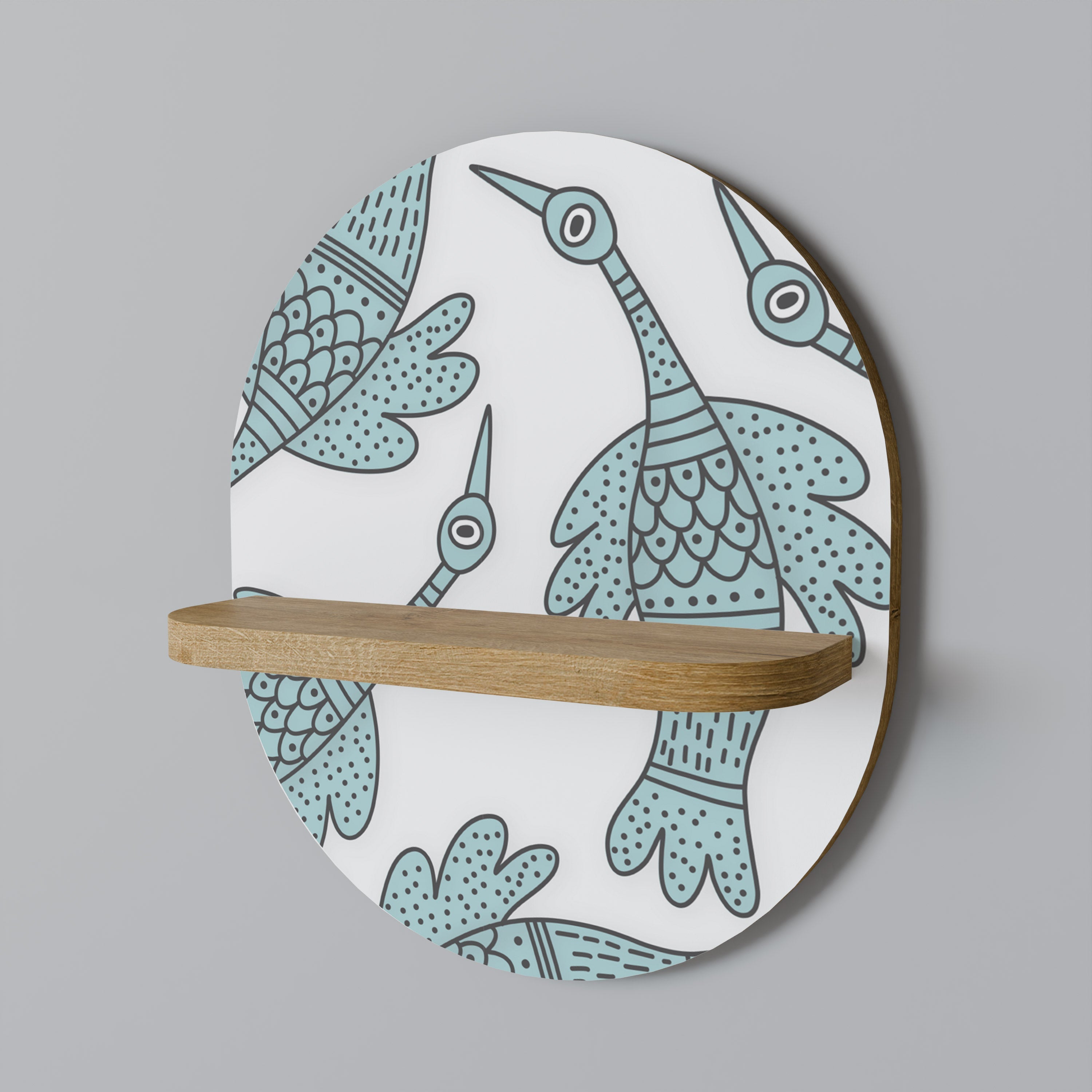 WATERSPOUT SONGIBIRD Prateleira Oval Decorativa em Efeito Carvalho