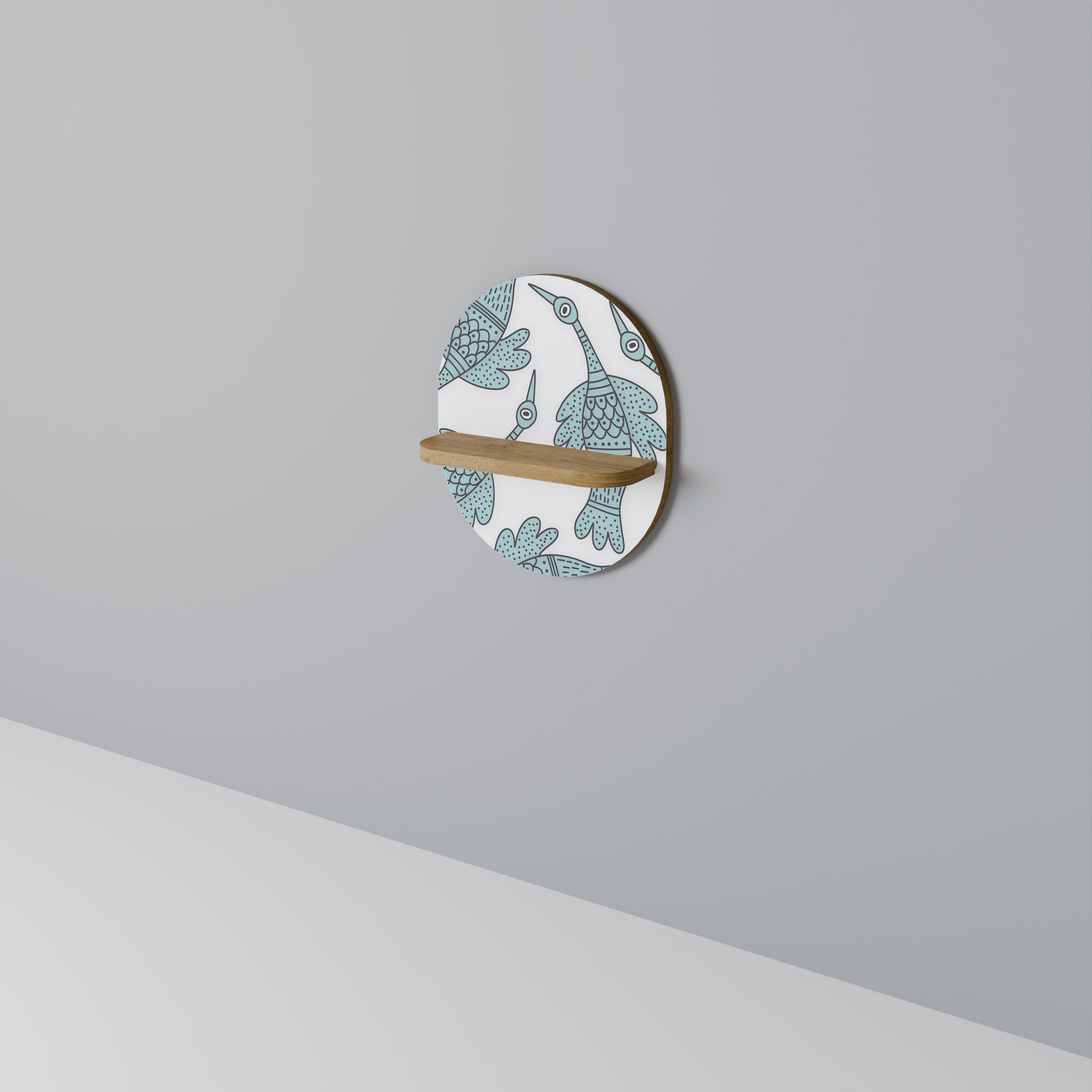 WATERSPOUT SONGIBIRD Prateleira Oval Decorativa em Efeito Carvalho