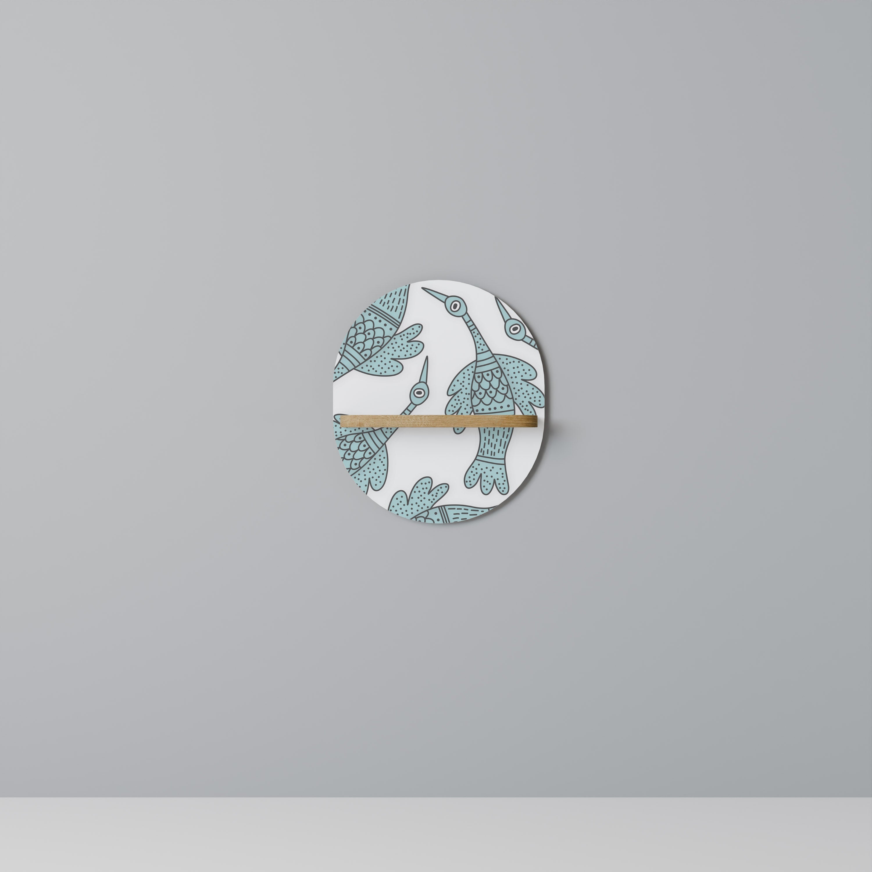 WATERSPOUT SONGIBIRD Prateleira Oval Decorativa em Efeito Carvalho