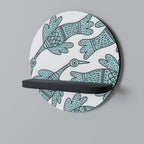 WATERSPOUT SONGIBIRD Prateleira Redonda Decorativa em Acabamento Preto
