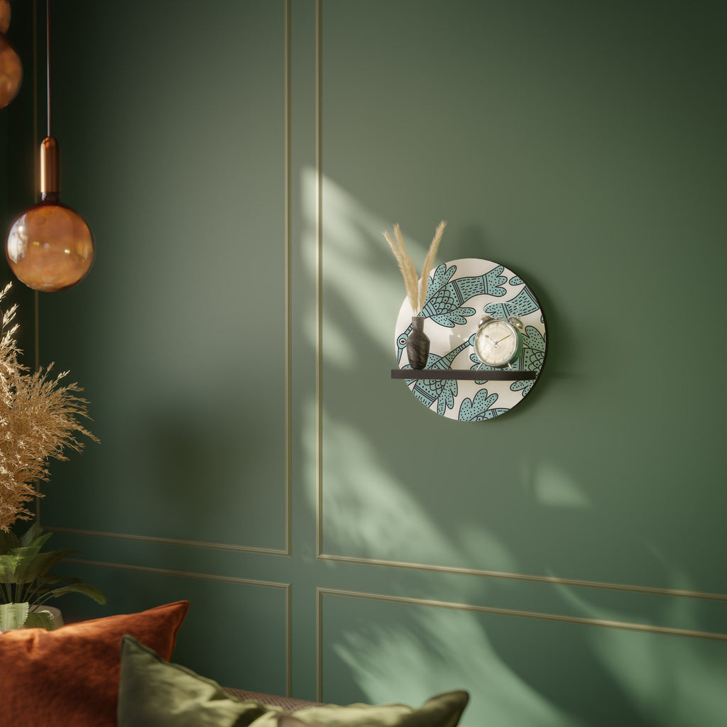 WATERSPOUT SONGIBIRD Prateleira Redonda Decorativa em Acabamento Preto