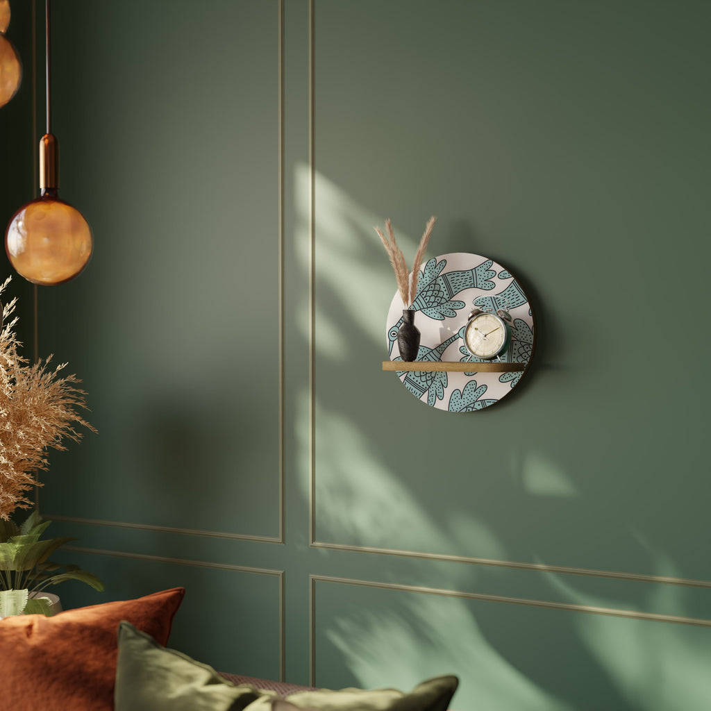 WATERSPOUT SONGIBIRD Prateleira Redonda Decorativa em Efeito Carvalho