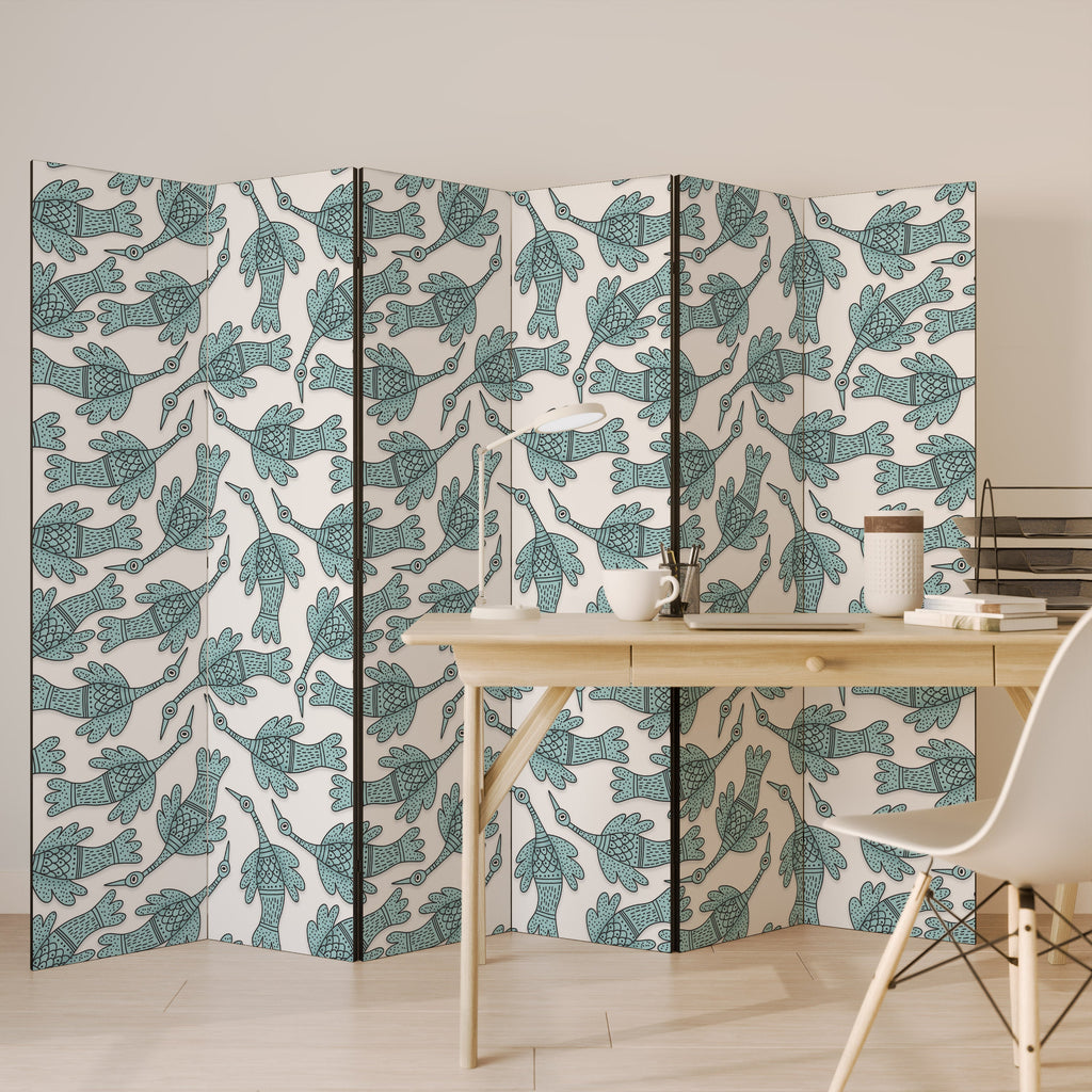 WATERSPOUT SONGIBIRD Decorative 6-Panel Room Divider
