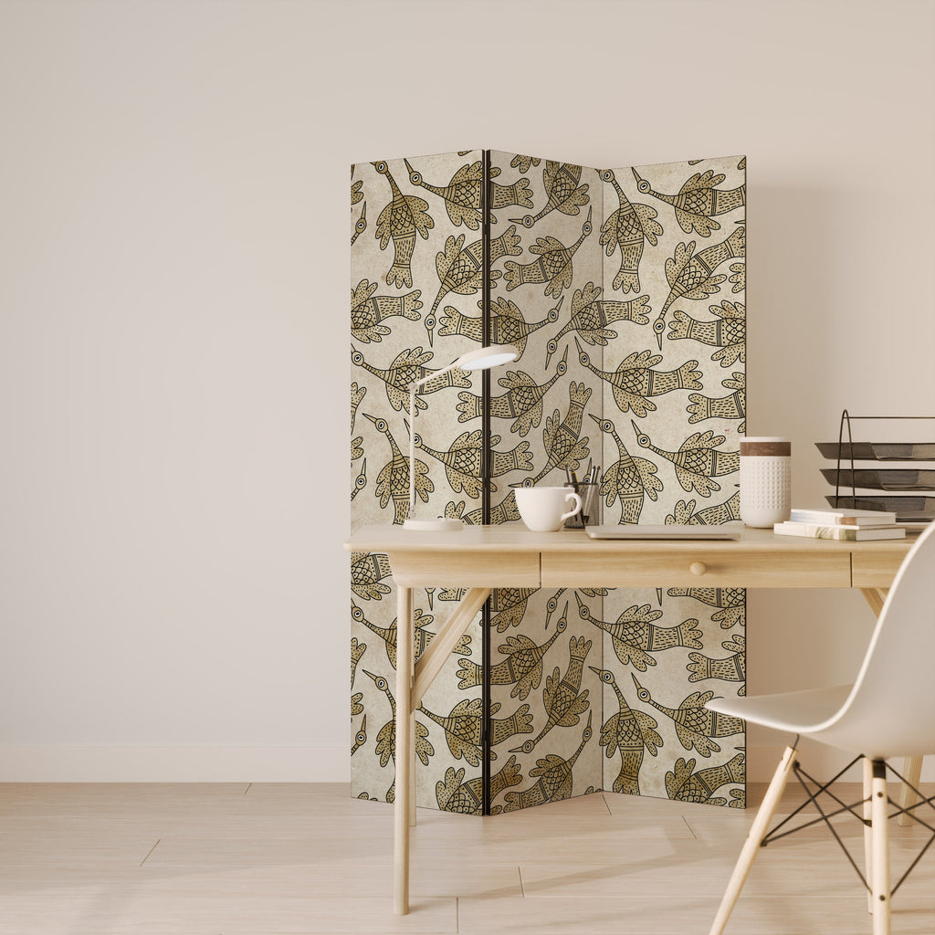 ALMONDINE SONGBIRD Decorative 3-Panel Room Divider