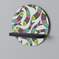 INDIAN FISH Prateleira Redonda Decorativa em Acabamento Preto