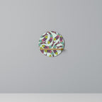 INDIAN FISH Prateleira Redonda Decorativa em Efeito Carvalho