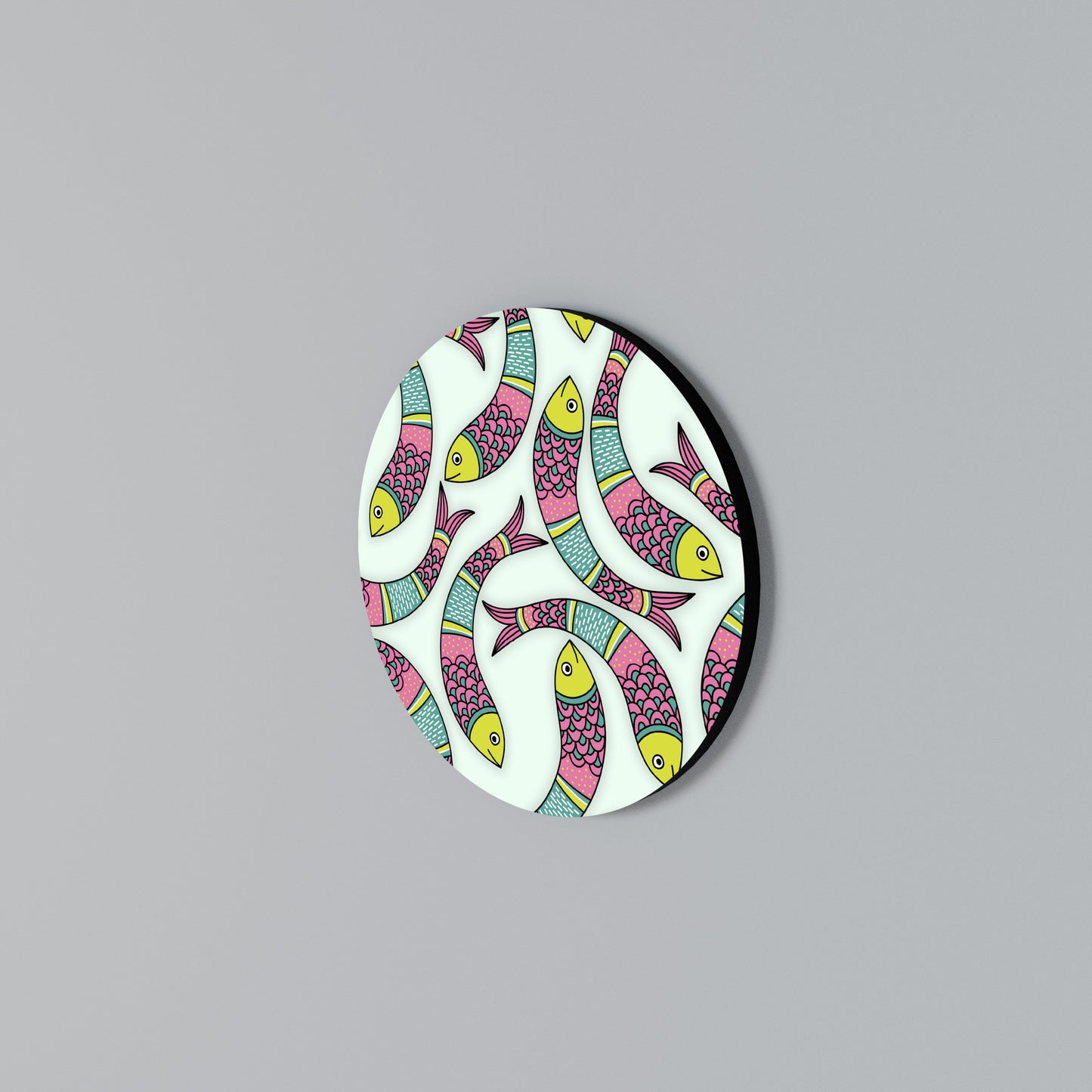 INDIAN FISH Round Wall Art