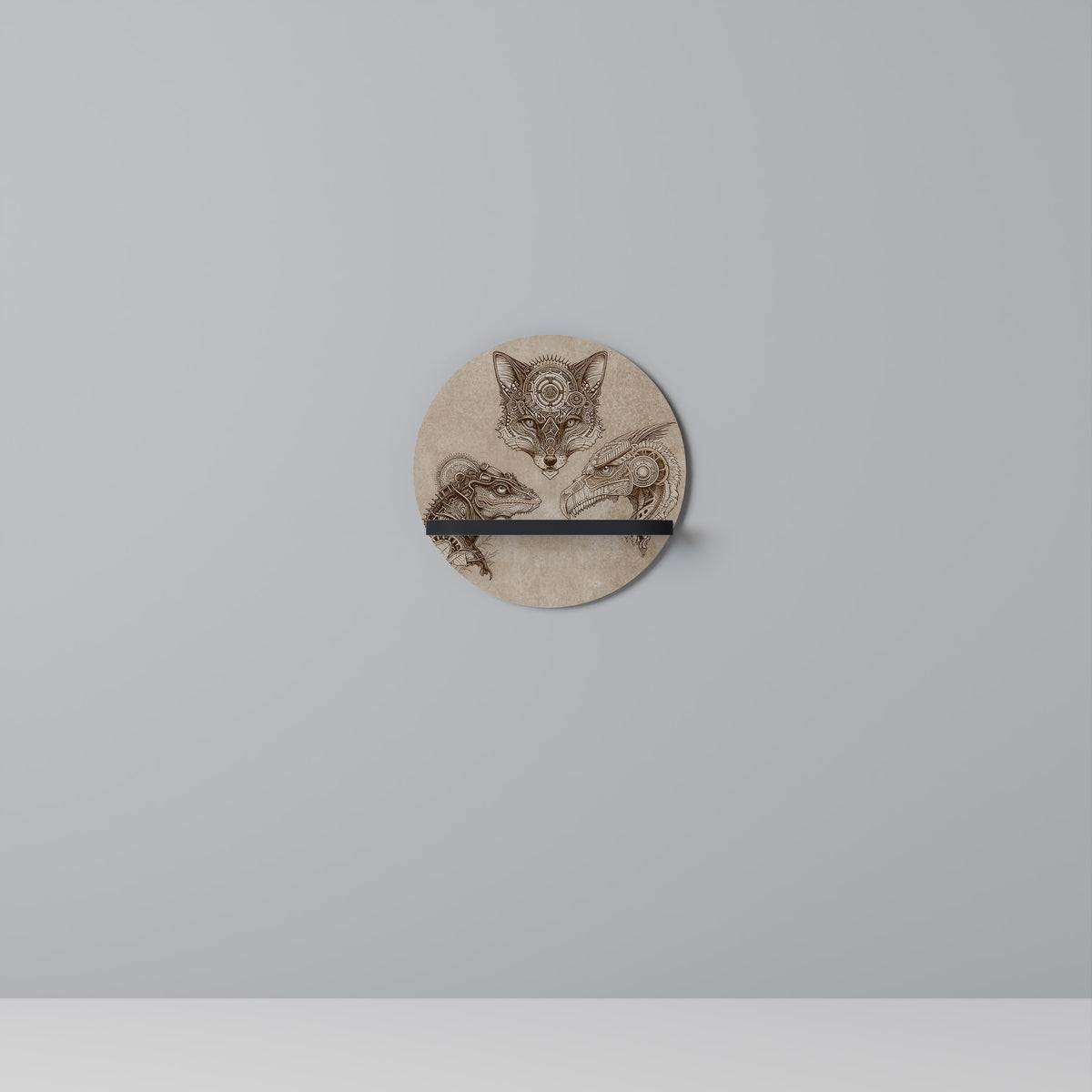 STEAMPUNK TRIO Prateleira Artística