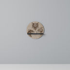 STEAMPUNK TRIO Round Art Shelf In Black Finish