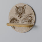 STEAMPUNK TRIO Prateleira Redonda Decorativa em Efeito Carvalho