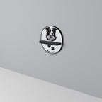 BORDER COLLIE Prateleira Oval Decorativa em Acabamento Preto