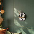 CHIHUAHUA DOG Prateleira Oval Decorativa em Efeito Carvalho