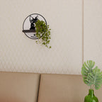 CHIHUAHUA DOG Prateleira Redonda Decorativa em Acabamento Preto