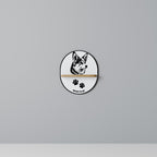 WELSH CORGI PEMBROKE Prateleira Oval Decorativa em Efeito Carvalho