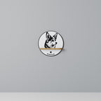 WELSH CORGI PEMBROKE Prateleira Redonda Decorativa em Efeito Carvalho