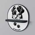 SAINT BERNARD Prateleira Oval Decorativa em Acabamento Preto