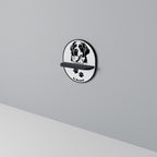 SAINT BERNARD Prateleira Oval Decorativa em Acabamento Preto