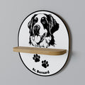 SAINT BERNARD Prateleira Oval Decorativa em Efeito Carvalho