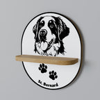 SAINT BERNARD Prateleira Oval Decorativa em Efeito Carvalho