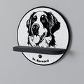 SAINT BERNARD Round Art Shelf In Black Finish