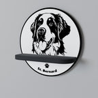 SAINT BERNARD Round Art Shelf In Black Finish