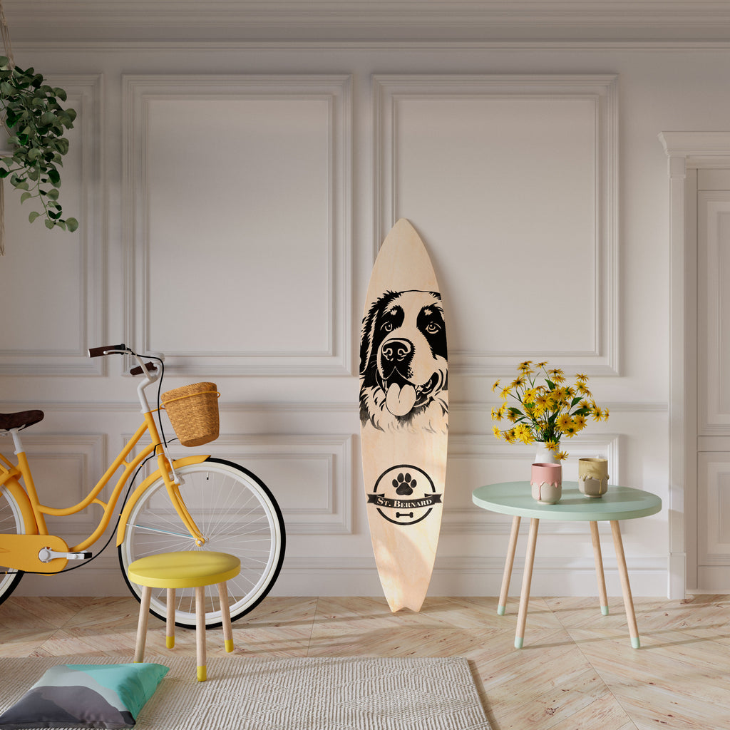 SAINT BERNARD Painel Decorativo Prancha de Surf