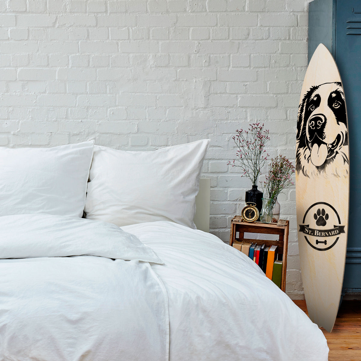 SAINT BERNARD Painel Decorativo Prancha de Surf